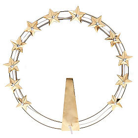 Auréole lumineuse avec ampoules laiton doré, 30 cm s1