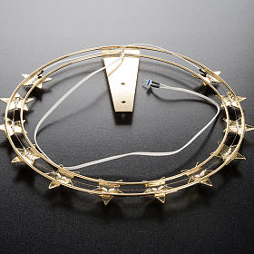 Auréole lumineuse avec ampoules laiton doré, 30 cm s6