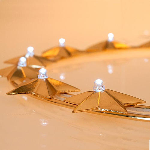 Auréole lumineuse avec ampoules laiton doré, 30 cm 4