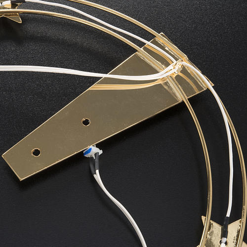 Aureola luminosa LED ottone dorato diam. 30 cm 7