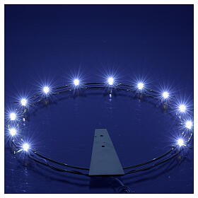 Luminous Starry Halo in Gilded Brass with LEDs, 30 cm diameter s4