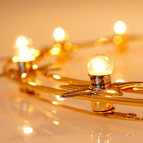 Auréola luminosa lâmpadas latão dourado diâm. 40 cm 4