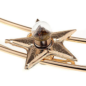 Lighted Up Star Halo with Mount in Gilded Brass with Bulbs, 40 cm diameters s5