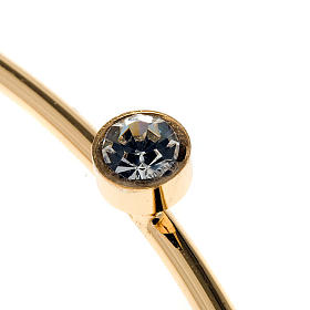 Aureola per santi ottone e strass trasparenti s4