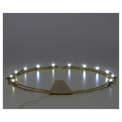 Luminous halo in gold-plated brass with LED lights 3