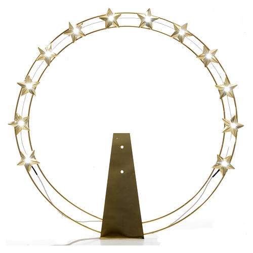 Luminous halo in gold-plated brass with LED lights 1