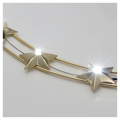 Luminous halo in gold-plated brass with LED lights 2