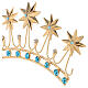 Crown for Statues in Golden Brass and color stones s4