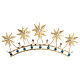 Crown for Statues in Golden Brass and color stones s1