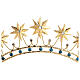 Crown for Statues in Golden Brass and color stones s2