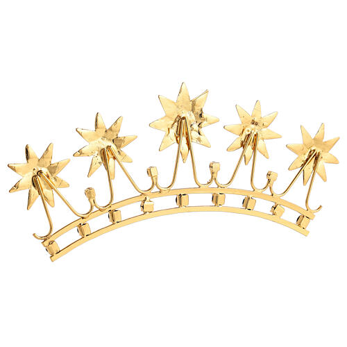 Crown for Statues in Golden Brass with Color Stones 4