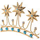 Crown for Statues in Gold Plated Filigree with Color Stones s2