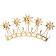 Crown for Statues in Gold Plated Filigree with Color Stones s7