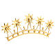 Crown for Statues in Golden Brass with Color Stones s4