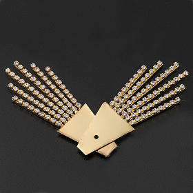 Filigran-Strahlen aus vergoldetem Messing mit Swarovski-Steinen s4