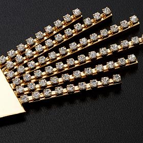 Aureola z promieniami mosiądz filigran złoty Swarovski s8