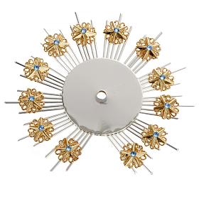 Radiant halo with flower decorations