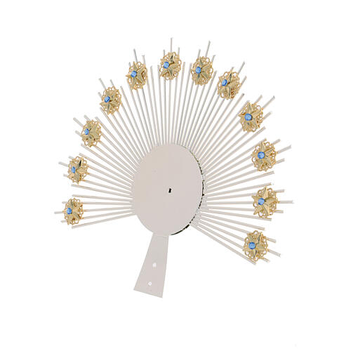 Radiant halo with flower decorations 3