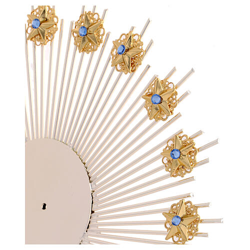 Radiant halo with flower decorations 4