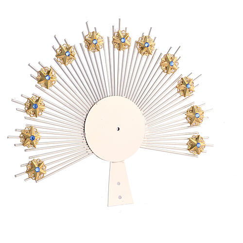 Radiant halo with flower decorations 5