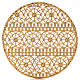 Resplendor latão filigrana dourada e motivo geométrico s4