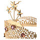 Tiara for statues in gold-plated filigree and color stones s2