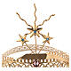 Tiara for statues in gold-plated filigree and color stones s4
