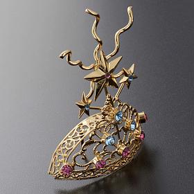 Diadema in ottone filigrana dorata s2