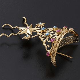 Diadema in ottone filigrana dorata s5