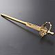 Épée laiton filigrane or pour statues s6
