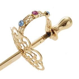 Coroas, Auréolas e Resplendores para Imagenes Religiosas: Espada latão filigrana dourada Coroas, Auréolas e Resplendores para Imagenes Religiosas: Espada latão filigrana dourada