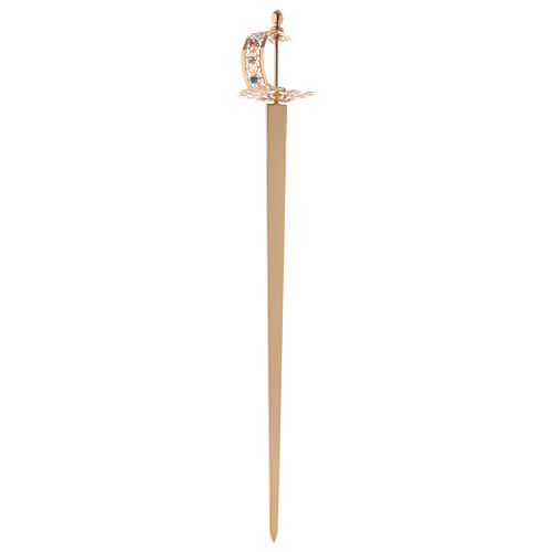 Espada latão filigrana dourada 1
