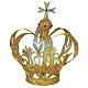 Corona para estatuas plata 800 en filigrana 25cm s1