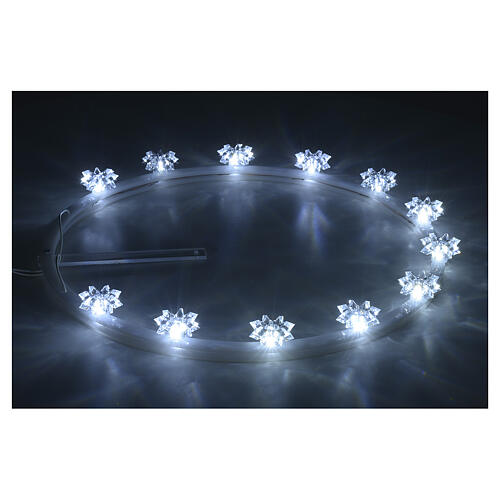 STOCK Plexiglass halo with lighting flowers, 12 in 1