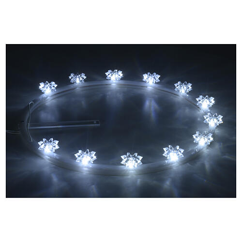 STOCK Auréole lumineuse en plexiglass fleur 30 cm 3