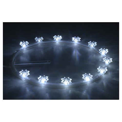 STOCK Aureola in plexiglass luminosa fiore 30 cm 2