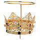 Crown with halo in brass and strass, 6 cm s2