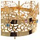 Crown with halo in brass and strass, 6 cm s3