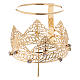 Crown with halo in brass and strass, 6 cm s4