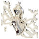 Heart with swords in silver-plated brass, 10cm s3