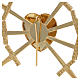 Heart with 7 swords in gold-plated brass, 16cm s5