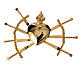 Heart with 7 swords in gold-plated brass, 16cm s6