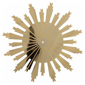 Aureole in golden brass with Rays, 25 cm