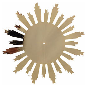 Aureole in golden brass with Rays, 25 cm