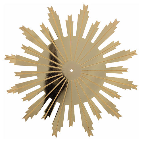 Aureole in golden brass with Rays, 25 cm 1