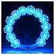 Heiligenschein aus Plexiglas mit Blüten und blauen LEDs 10 cm s6