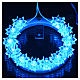Heiligenschein aus Plexiglas mit Blüten und blauen LEDs 10 cm s10