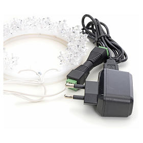 Plexiglas luminous halo with flowers and light blue LED s8