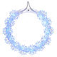 Plexiglas luminous halo with flowers and light blue LED s12