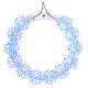 Plexiglas luminous halo with flowers and light blue LED s1